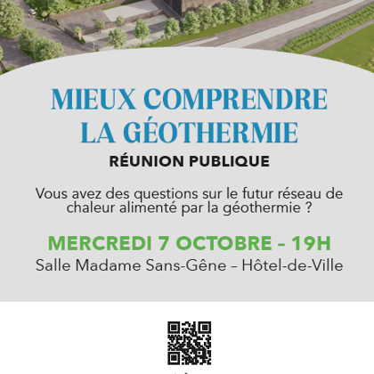 Rdv le 7 octobre pour comprendre la géothermie et le futur réseau de chaleur